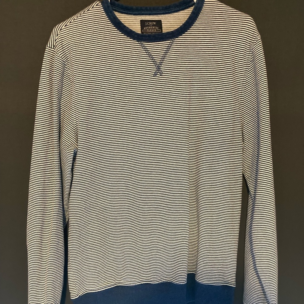 J. Crew Striped Fleece Sweater